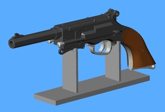 stand mal modèle pistolet pinshape Conception 3d 3d print model - Mito3D