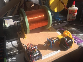 arduino contrôlée bobine l'enrouleur nema 17 pinshape mécanique conception concours algix3d print l'électronique moteur enrouleur 3d print model - Mito3D