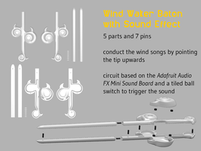 zelda - wind waker baton sound pinshape cosplay prop electronics design-for-electronics-contest games wind-waker 3d print model - Mito3D