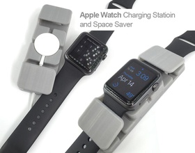 apple watch estación carga ahorro espacio pinshape diseño electrónica concurso acoplamiento dock applewatch 3d print model - Mito3D