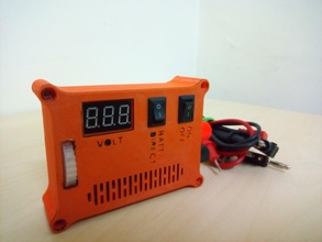 pocket power variable Stromversorgung + voltmeter pinshape design Elektronik Wettbewerb mini supply Tasche 3d print model - Mito3D