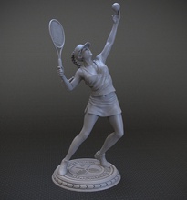 ragazza giocatore tennis pinshape 3d print model - Mito3D