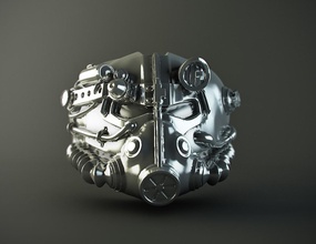 anello fallout pinshape armor t45 casco armatura ring 3d print model - Mito3D