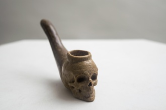 skull pipe pinshape skull-pipe 3d print model - Mito3D