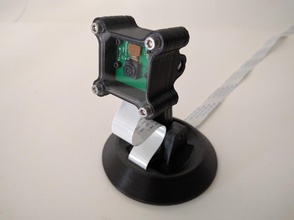 raspberry pi telecamera desktop stand pinshape disegno 3d 3d print model - Mito3D