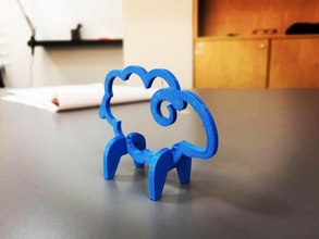 bureau moutons pinshape nosupport art animal 3d print model - Mito3D