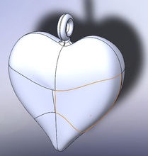 kalp kolye 15 boyutu pinshape taş hediyeler 3d print model - Mito3D