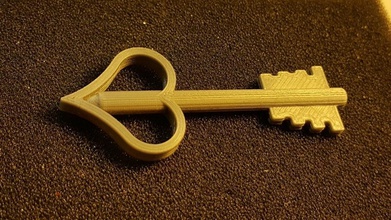 la clef fl che du coeur - key heart arrow pinshape 3d-design 3d print model - Mito3D