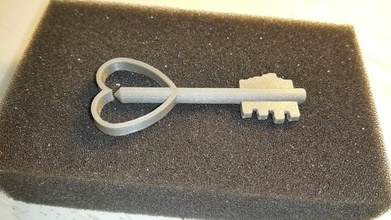 heart key - clef coeur pinshape 3d-design 3d print model - Mito3D