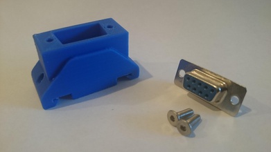 din rail db9 connector mount pinshape electronics engineering 3d print model - Mito3D