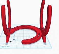 horse shoe wine rack pinshape 3d-design 3d print model - Mito3D