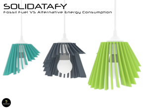 solidatafy - energy consumption pinshape house environment info lights light lamp shade shades lampshade lamps ikea-hack ikea data madeinitaly design art 3d print model - Mito3D