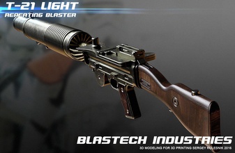 t21 luce ripetendo blaster pinshape t 21 cosplay i puntelli pistola oggetti scena starwars 3d print model - Mito3D