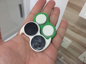 fidget giratório dedos curtos pinshape rolamento esferas spinner 3d print model - Mito3D