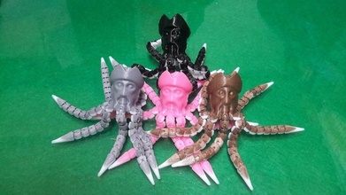 davy jones octopus man pinshape 3d-design 3d print model - Mito3D