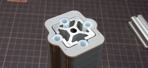 idée connecteur profilés aluminium vis pinshape Conception 3d 3d print model - Mito3D