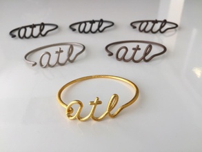 wire atlanta atl bracelet pinshape fashion wireframe jewelry 3d print model - Mito3D