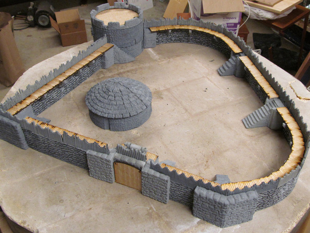 infinito castillo diseño angular 28 mm 32 pinshape wargaming warhammer rpg 3D print model - Mito3D