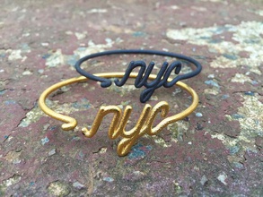 fil york nyc bracelet pinshape bijoux design concours new city fer mode 3d print model - Mito3D