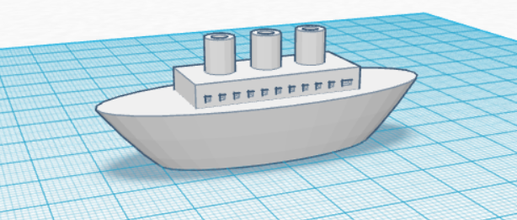 small model boat pinshape cosplay-design-contest models 3d print model - Mito3D