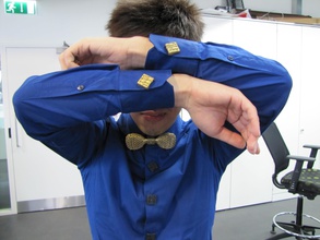 3d baskılı papyon düğme kapağı pinshape kapak kol düğmeleri jewlery moda giyilebilir erkek Yarışma s 3d print model - Mito3D