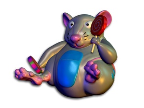 candy mouse pinshape lollipop nitin-kapoor-art-and-photography cute-mouse table-toys desktop-toys kid-toys 3d print model - Mito3D