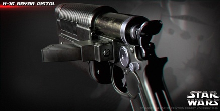 k-16 bryar pistol pinshape stawars props gun starwarsweapons cosplay-design-contest 3d print model - Mito3D