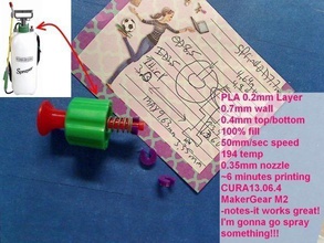 replacement washer - garden sprayer valve pinshape 3d-design 3d print model - Mito3D