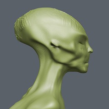alien faraonico pinshape criatura figura scifi ufo 3d print model - Mito3D