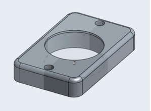 simple casing 30mm led light pinshape led-bracket 3d print model - Mito3D