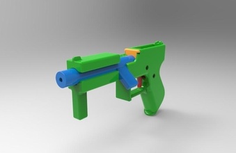 azione bullone pistola pinshape disegno 3d 3d print model - Mito3D