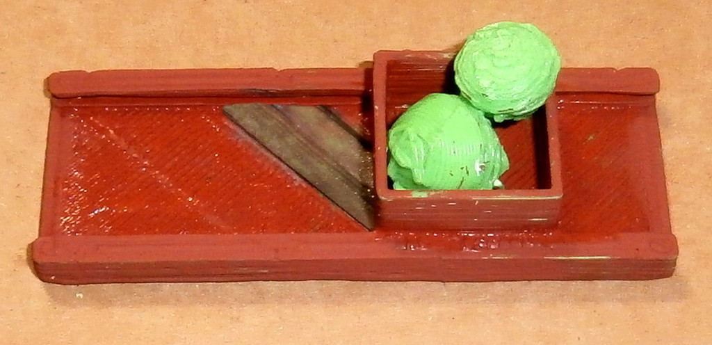 wooden slaw cutter cabbage shredder board dai crauti pinshape 3d-design 3D print model - Mito3D