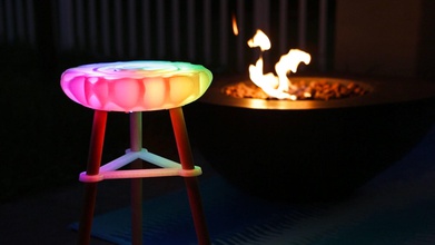 led cadeira pinshape diodo emissor luz móveis fezes cadeiras 3d print model - Mito3D