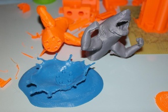 etli köpekbalığı değiştirilebilir pinshape 3d tasarım 3d print model - Mito3D