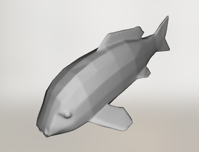 poli peixe koi pinshape animais low poly 3d print model - Mito3D