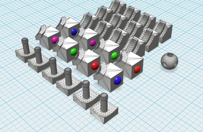 rubik cube peices pinshape 3 3-cube rubik-cube 3D print model - Mito3D
