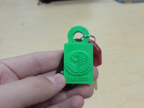 fallout keychain pinshape cool keyring fallout-4 3d print model - Mito3D