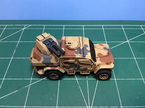 torreta carrito juguete camión pinshape mrap caja cerillas mod cañón 3d print model - Mito3D