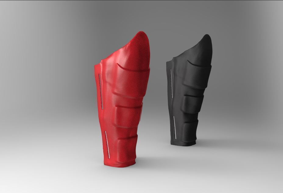batman shin guard cosplay pinshape costume cosplayer cosplay-design-contest 3D print model - Mito3D