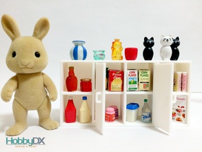 móveis miniatura prateleira armário brinquedos sylvanian famílias pinshape bonito gabinete nendoroid 3d print model - Mito3D