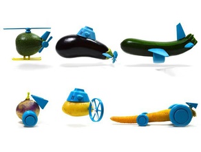 aprire giocattoli pinshape giocattolo i frutti verdure aperto 3d print model - Mito3D