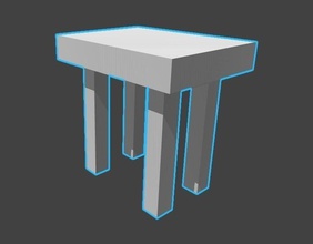 tabela simples pinshape decoraction 3d print model - Mito3D