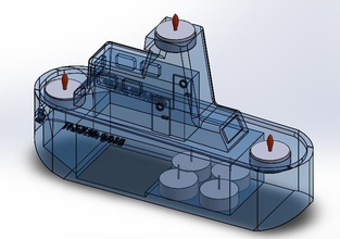 maker boat candle holder pinshape 3d-design 3d print model - Mito3D