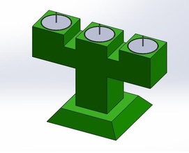 3 candle holder te light candelabro velas pinshape 3d-design 3d print model - Mito3D