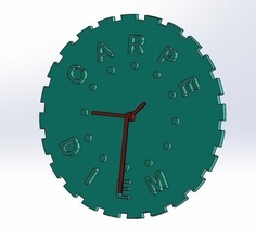 carpe diem reloj pared aprovecha pinshape Diseño 3d 3d print model - Mito3D