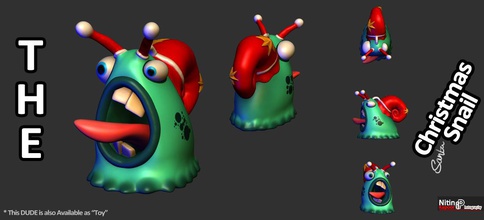 christmas santa snail pinshape kapoornitin nitin-kapoor-art-and-photography christmas-decoration christmas-gifts funny-snail desk-toys funny-toys christmas-snail 3d print model - Mito3D