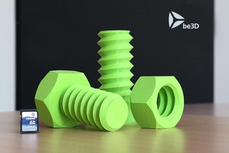 screw nut pinshape 3d-design 3d print model - Mito3D