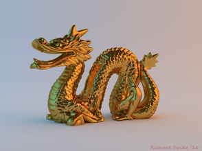 magic puff dragon pinshape classical sculpture creature chinese dragons 3d print model - Mito3D