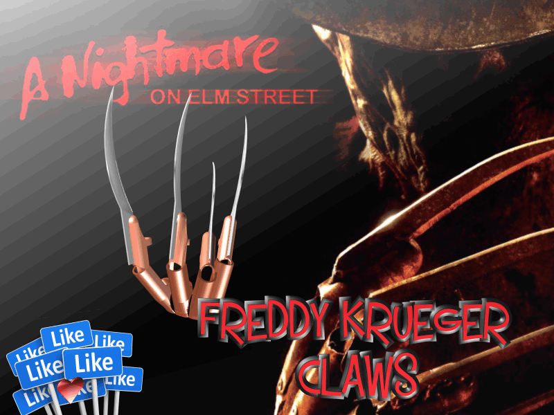 freddy krueger claws pinshape knives cosplay-design-contest 3D print model - Mito3D