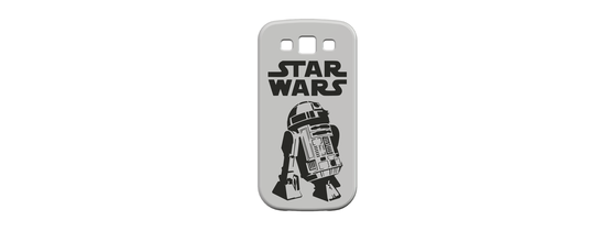star wars - r2d2 galaxy iii phone case pinshape phone-case 3d print model - Mito3D